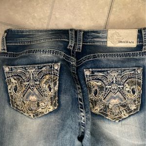 Miss Me boot cut jeans Grace in L.A. With embellished back pockets